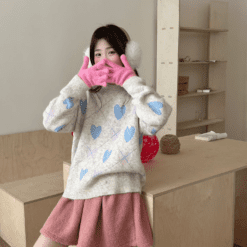 2087 Sweet Heart Argyle Knit
