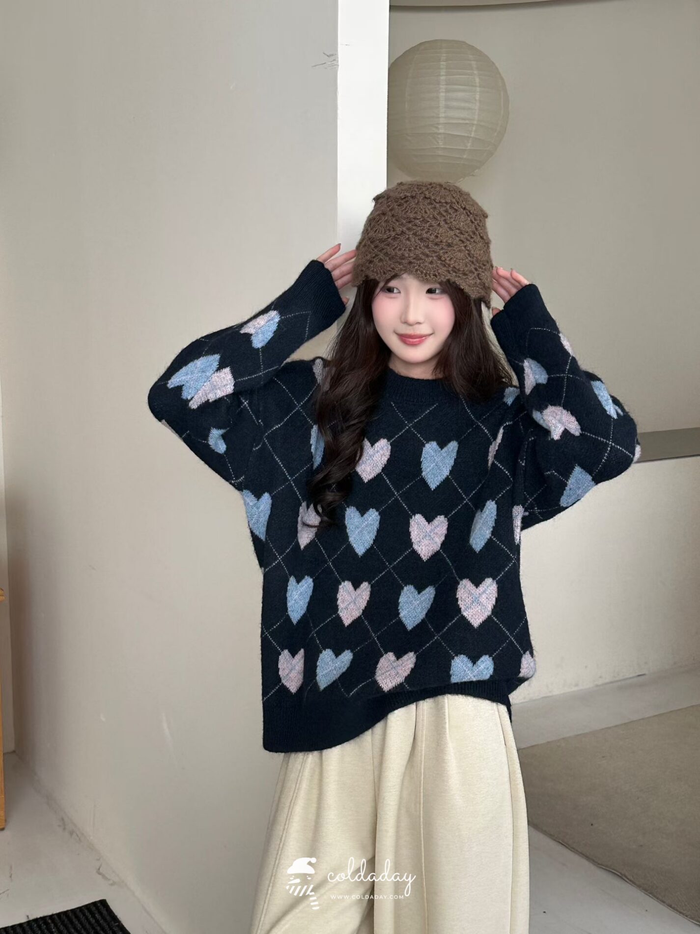 2087 Sweet Heart Argyle Knit 8