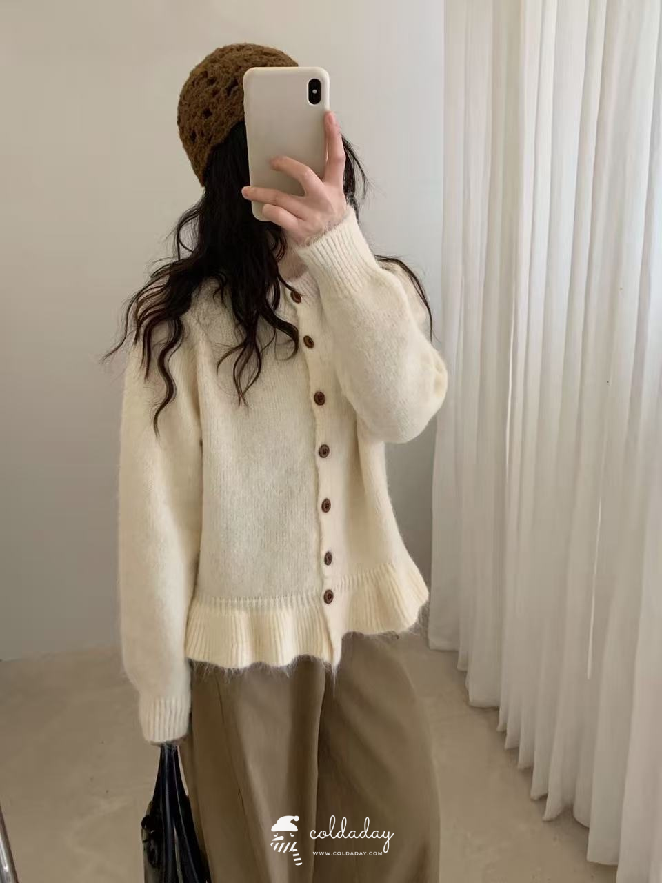 2088 Sweet Ruffle Cardigan
