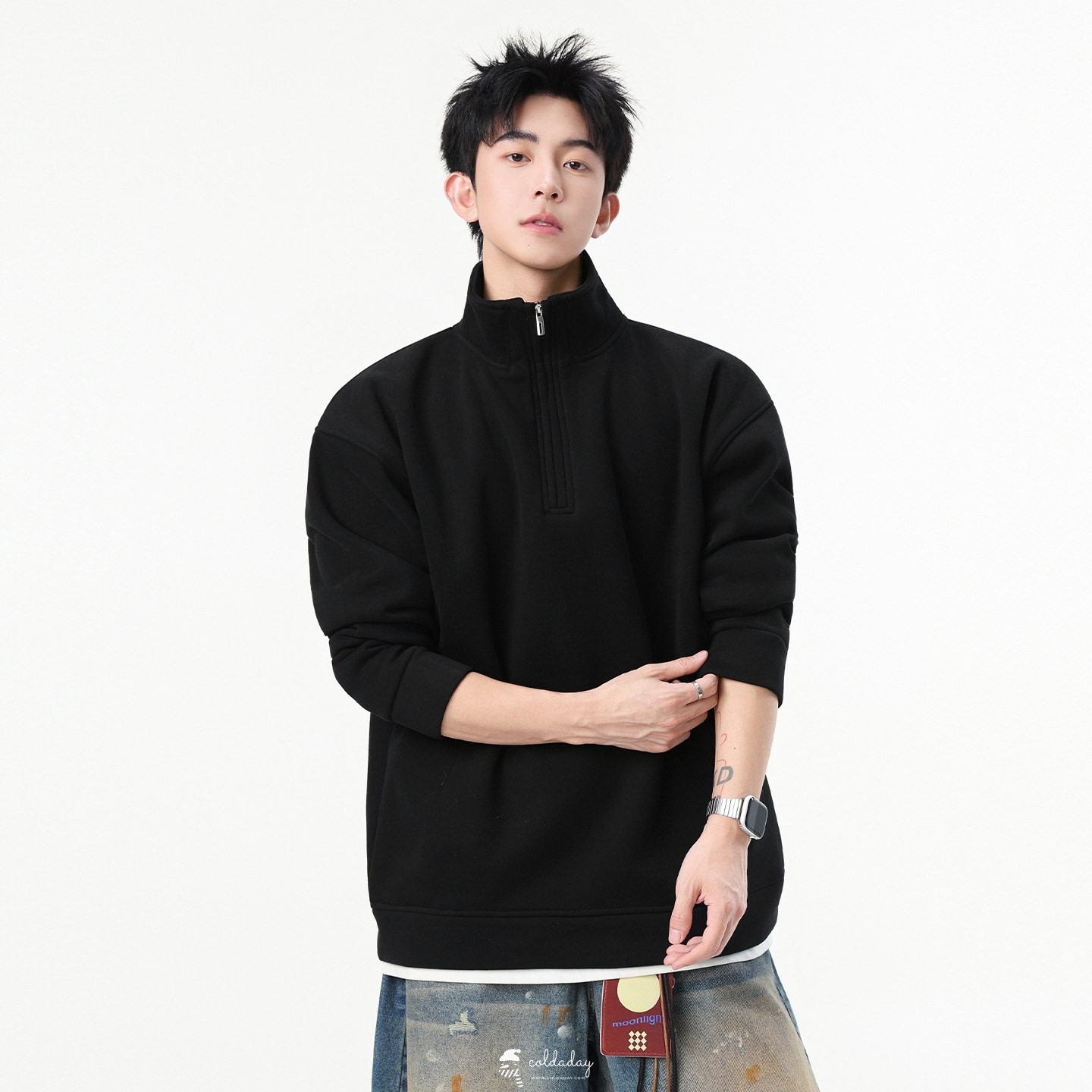2091 Minimal Half Zip Sweat 10