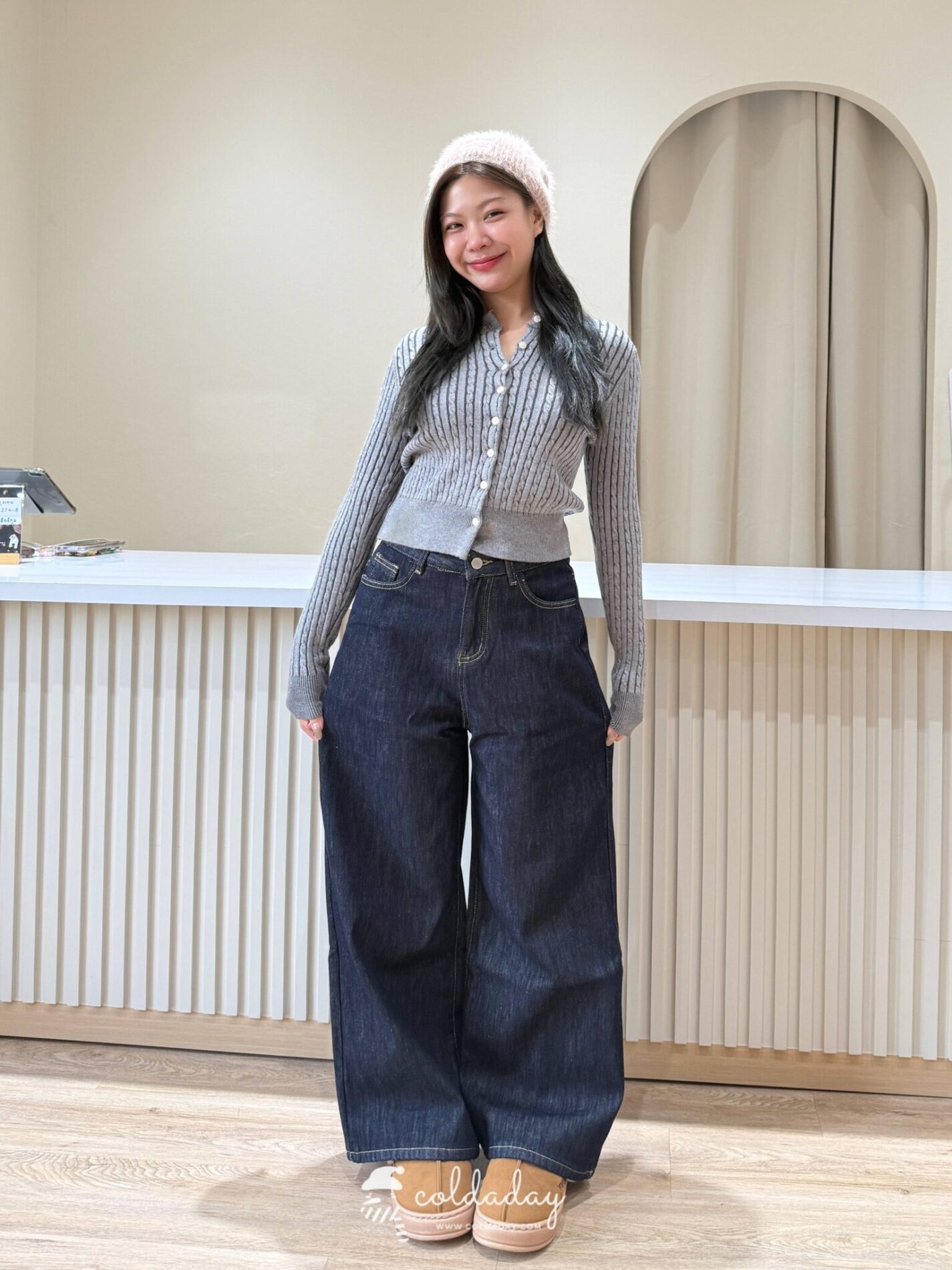 3115 Warm Wide-Leg denim