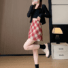 3137 Winter Plaid Skirt 3