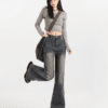 3140 Fuzzy Flare Pants 3
