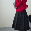 3154 Paris Check Midi Skirt 15