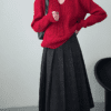 3154 Paris Check Midi Skirt 16