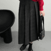 3154 Paris Check Midi Skirt 17