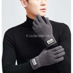 6017 ถุงมือไหมพรมเกาหลีชาย แบบเรียบ