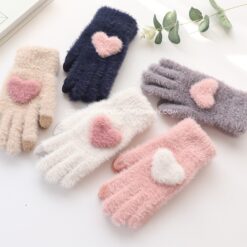 6028 ถุงมือไหมพรมขนมิงค์