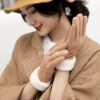 6031 ถุงมือหนังกลับนิ่มบุขน 11