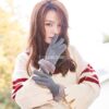 6031 ถุงมือหนังกลับนิ่มบุขน 2