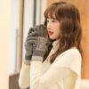 6064 ถุงมือไหมพรมขนแกะ 16