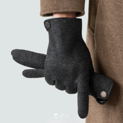 6093 ถุงมือ Wool กันหนาว WODONBLE กลม - ดำ