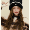 6130 Fluffy Cat Ear Knit Hat 5