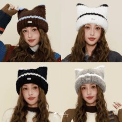 6135 Plain Fluffy Meow Hat