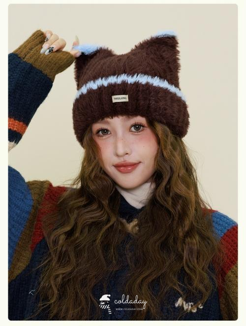 6135 Plain Fluffy Meow Hat 4