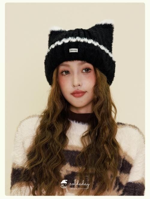 6135 Plain Fluffy Meow Hat 6