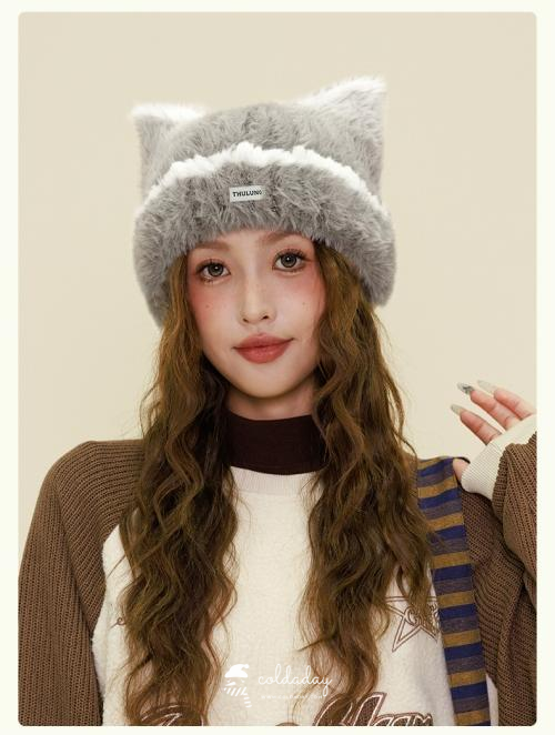 6135 Plain Fluffy Meow Hat 8
