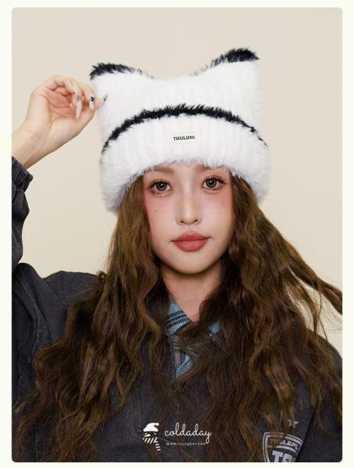 6135 Plain Fluffy Meow Hat 9