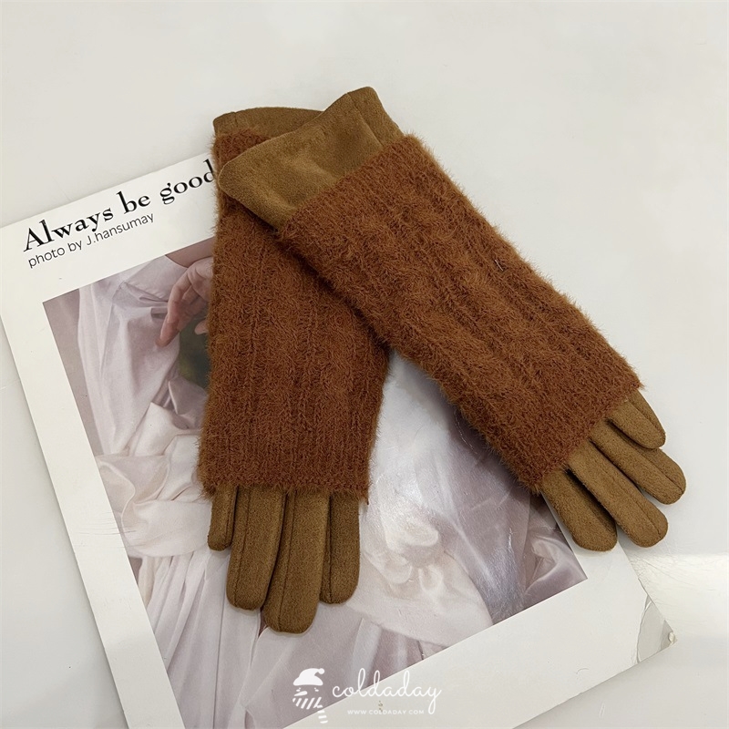 6226 ถุงมือญี่ปุ่นหนังกลับ 2 ชั้น 12