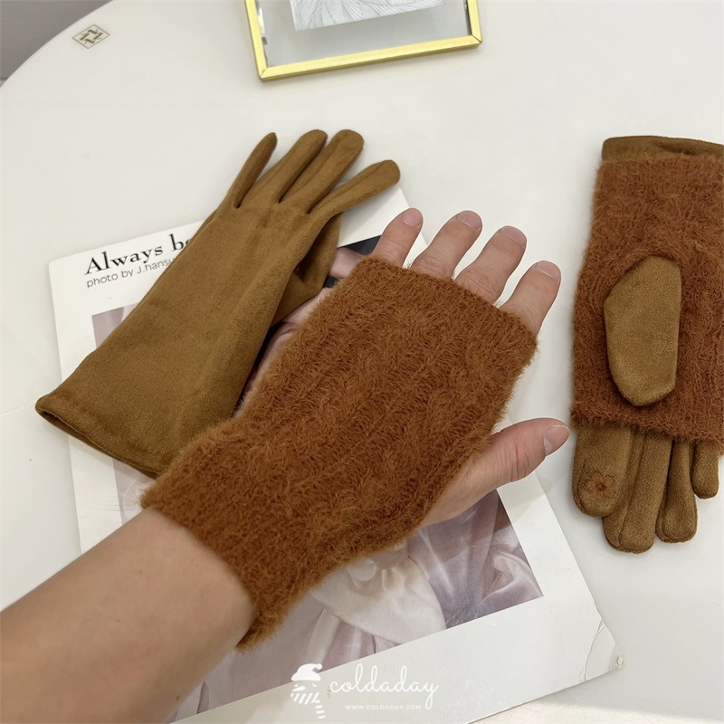 6226 ถุงมือญี่ปุ่นหนังกลับ 2 ชั้น 5