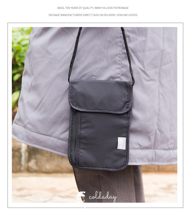 7064 RFID กระเป๋าซ่อนของ แบบห้อยคอ 13