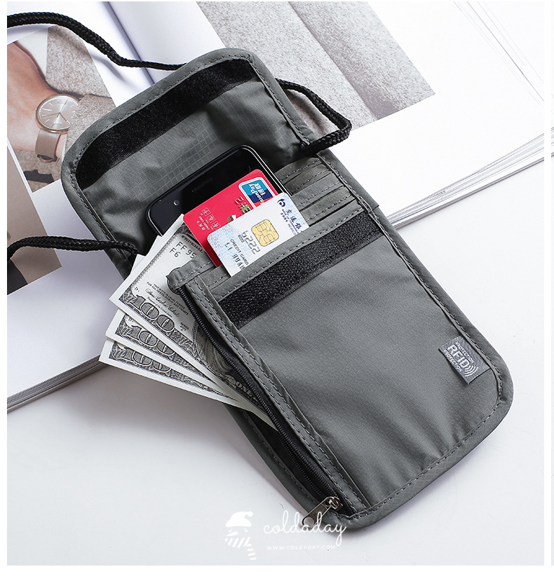7064 RFID กระเป๋าซ่อนของ แบบห้อยคอ 8