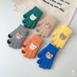 9105 ถุงมือเด็ก ลายหมี 2-5 ปี