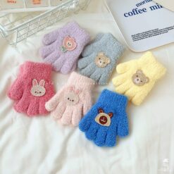 9106 ถุงมือเด็ก ลายหมี 1-3 ปี