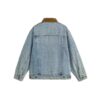 1453 Brown Collar Denim Jacket 4