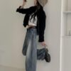 1456 Collared Zip-Up Cropped Jacket 4
