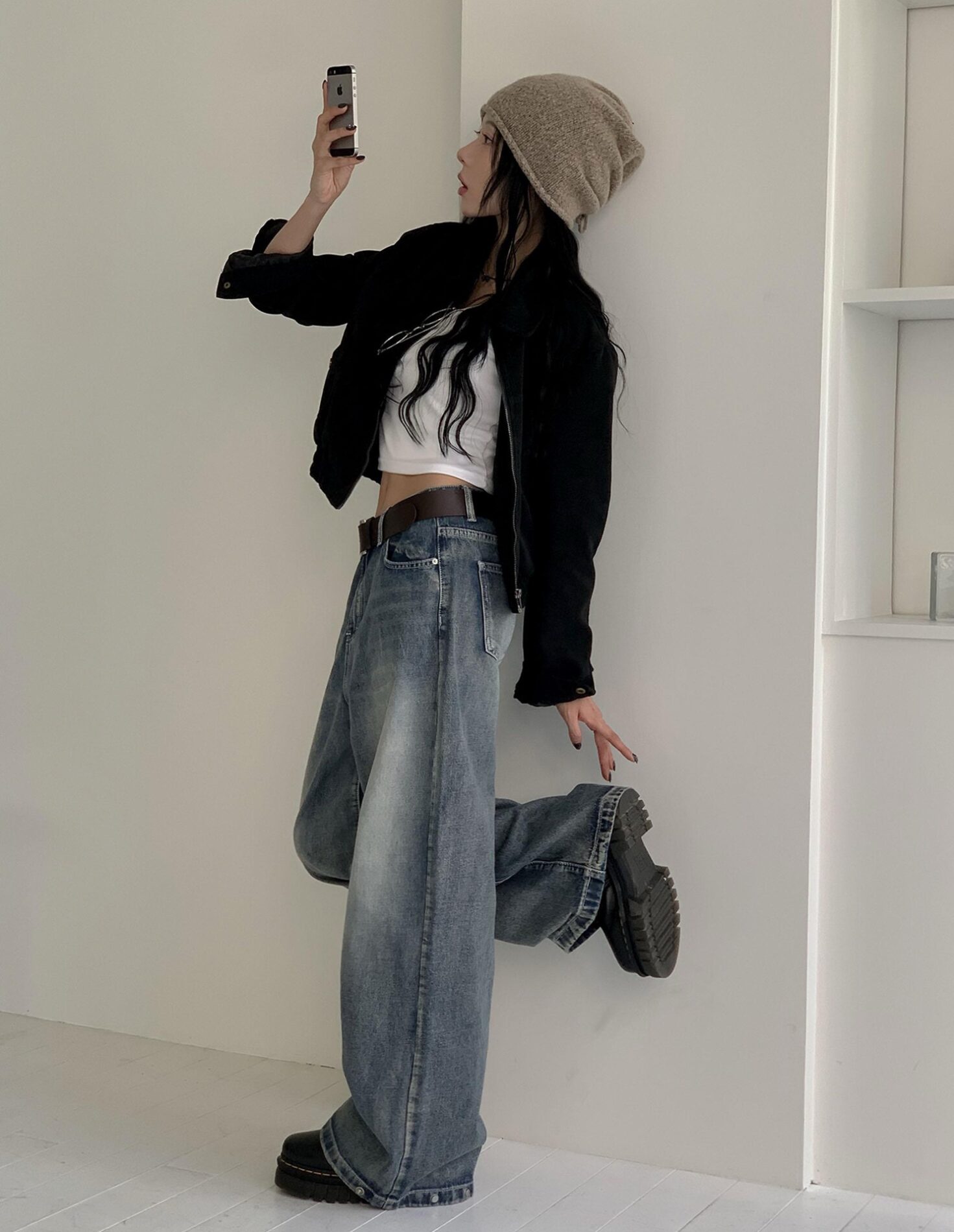 1456 Collared Zip-Up Cropped Jacket 4