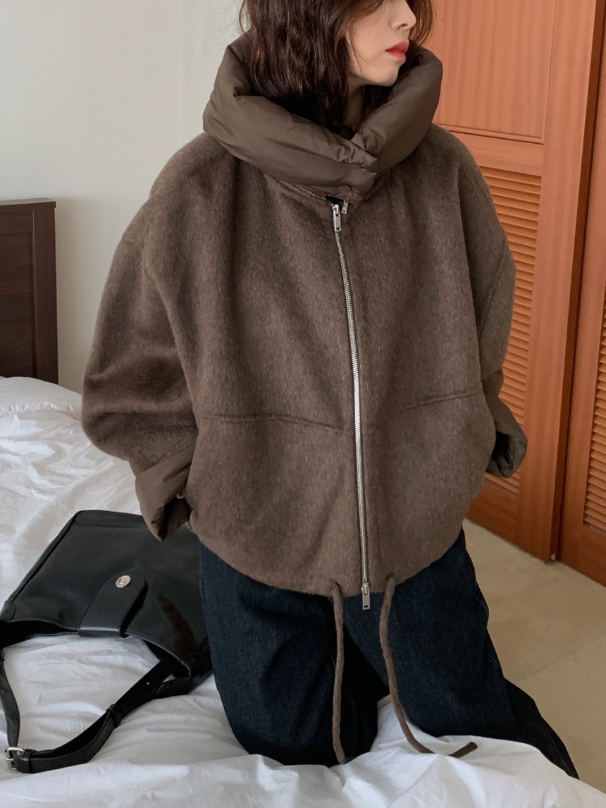 1457 Oversized Wool-Blend Hooded Jacket 6