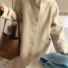 1459 Latte Hooded Long Coat 10