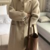 1459 Latte Hooded Long Coat 9