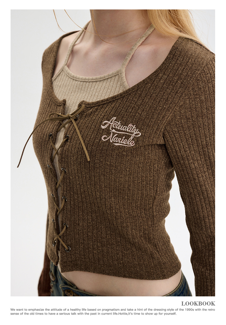 2095 Lace-Up Knit Top 10