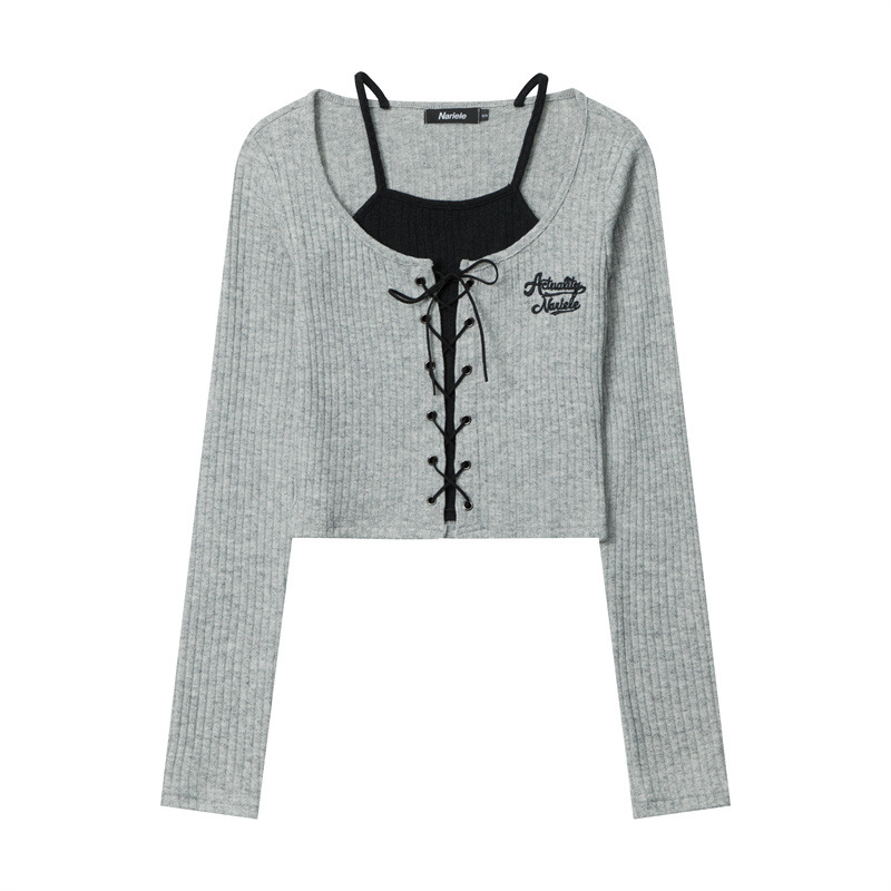 2095 Lace-Up Knit Top 3