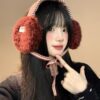 6140 Fuzzy Bow Earmuffs 6