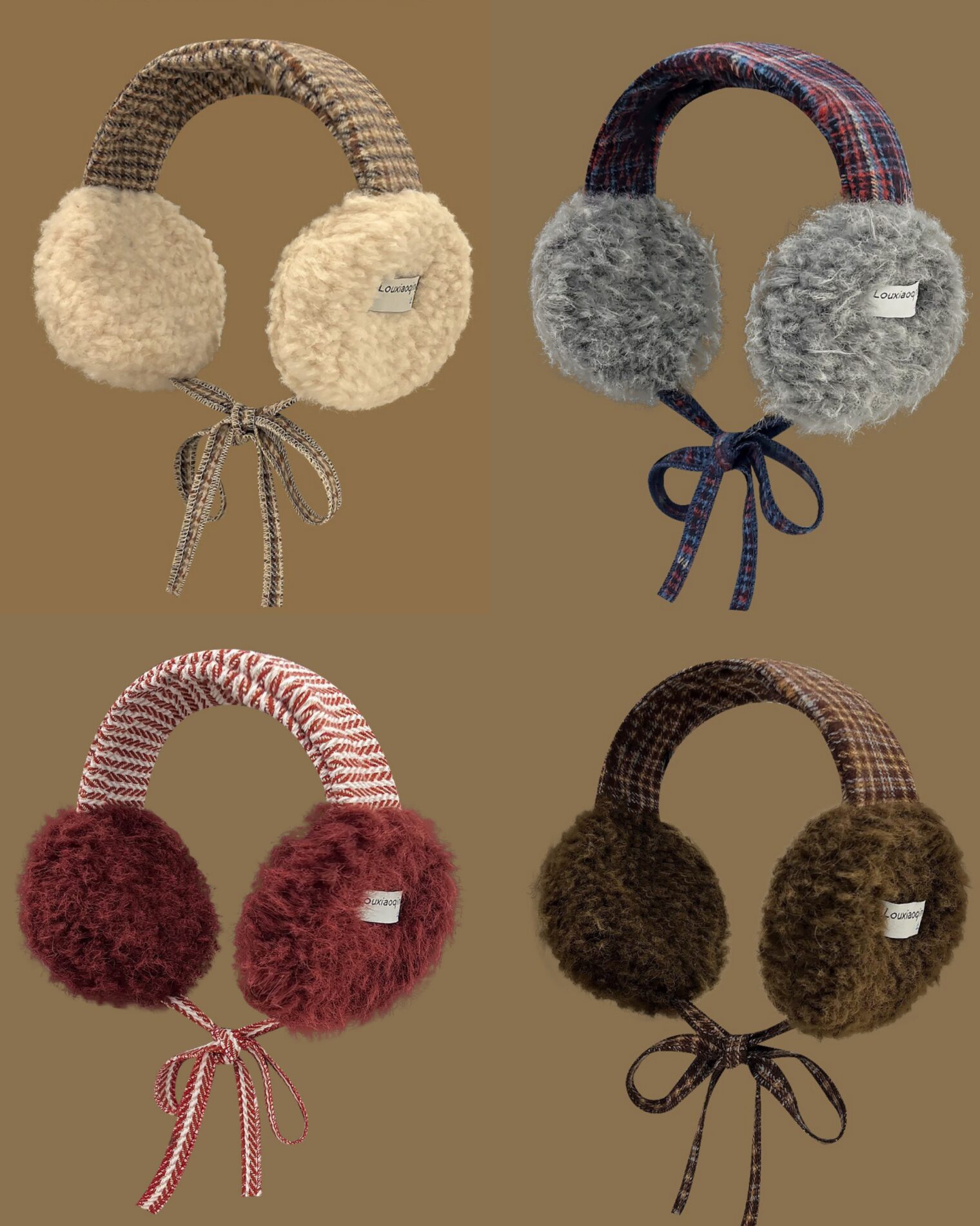 6140 Fuzzy Bow Earmuffs