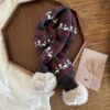 9229 Berry Fair Isle Scarf - Image 9