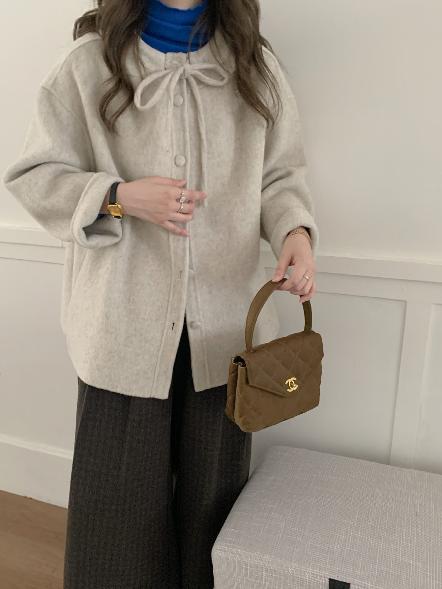 1461 Ribbon Collar Wool Jacket 14