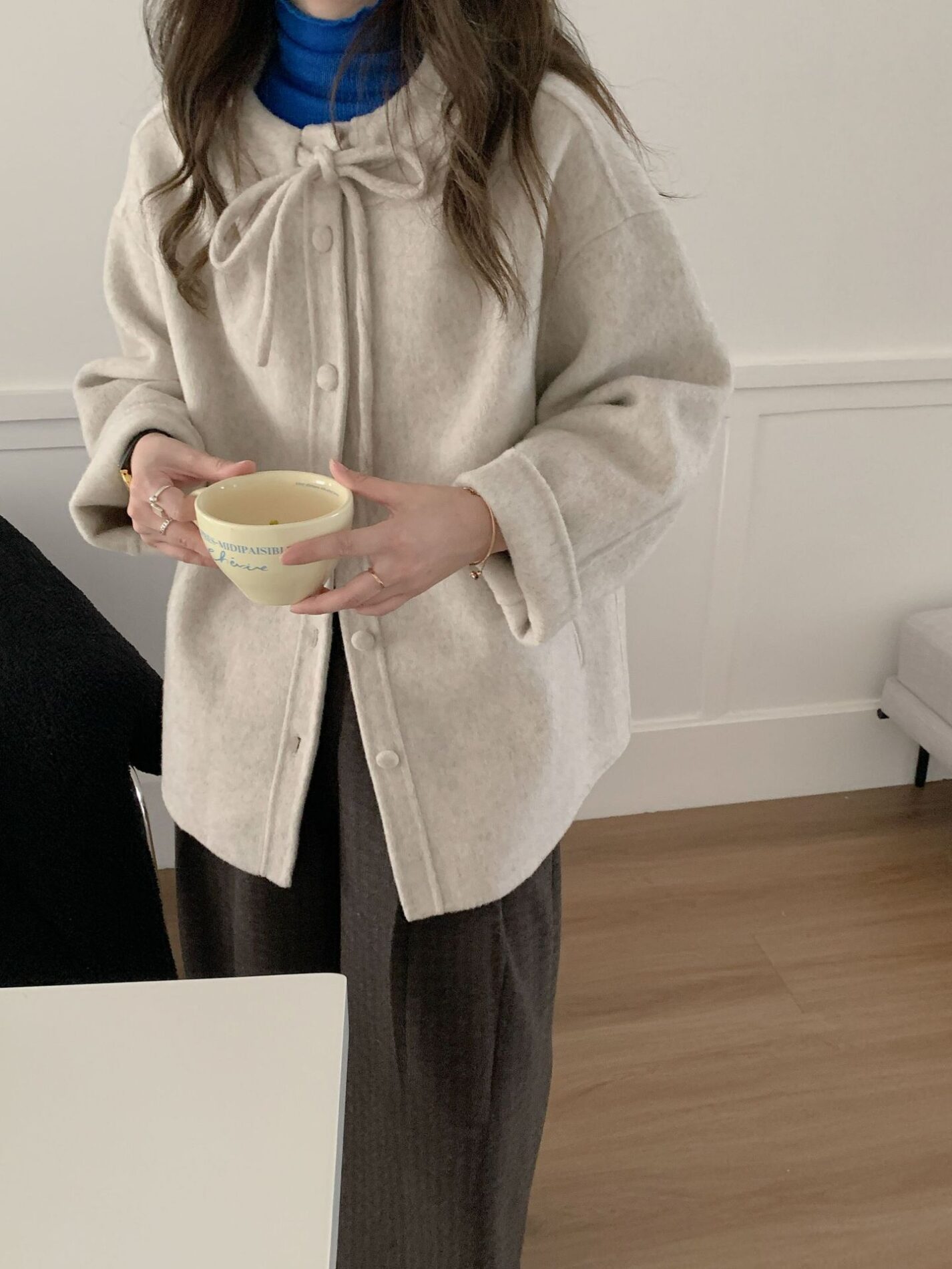 1461 Ribbon Collar Wool Jacket 15