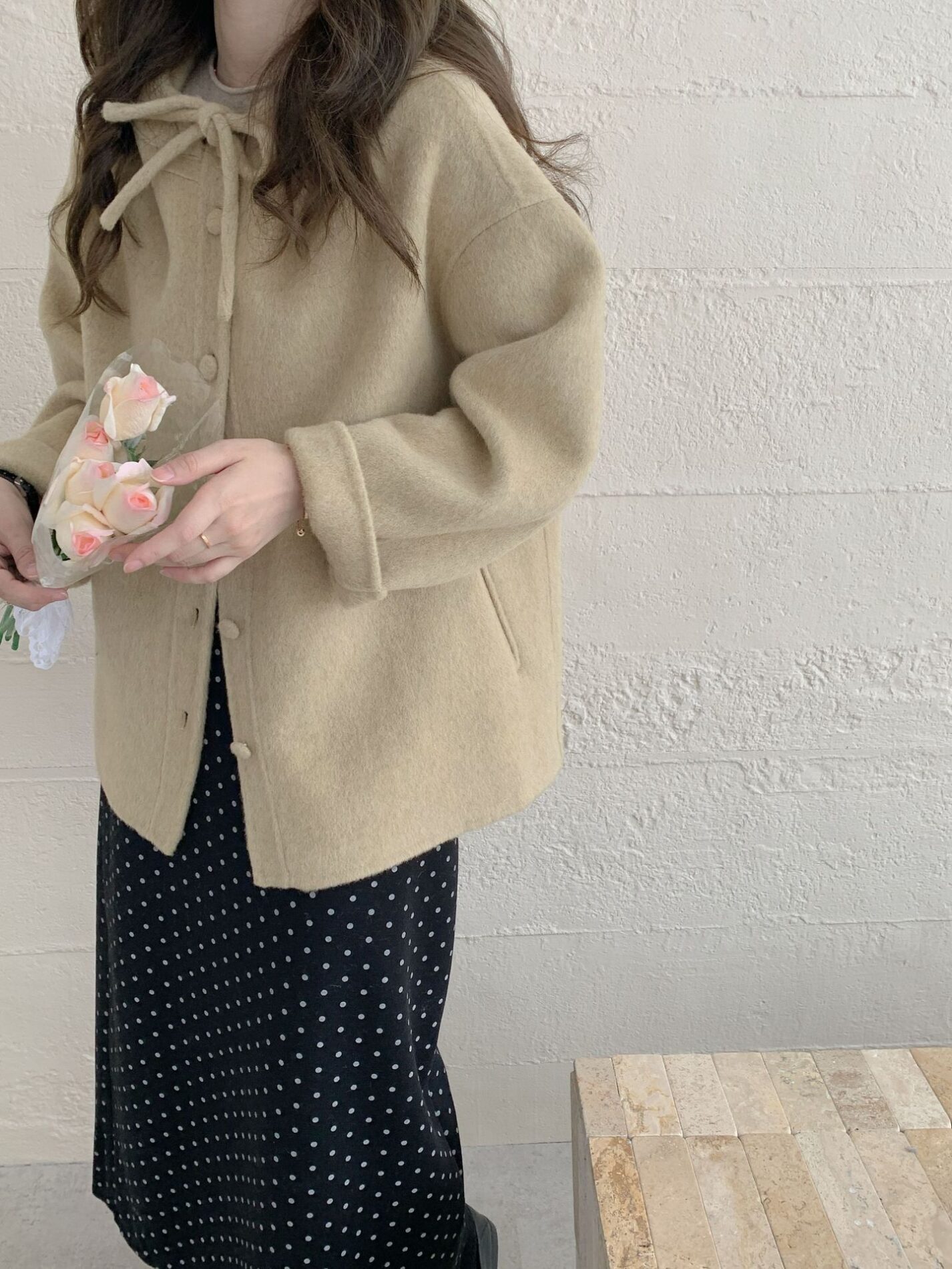 1461 Ribbon Collar Wool Jacket 2