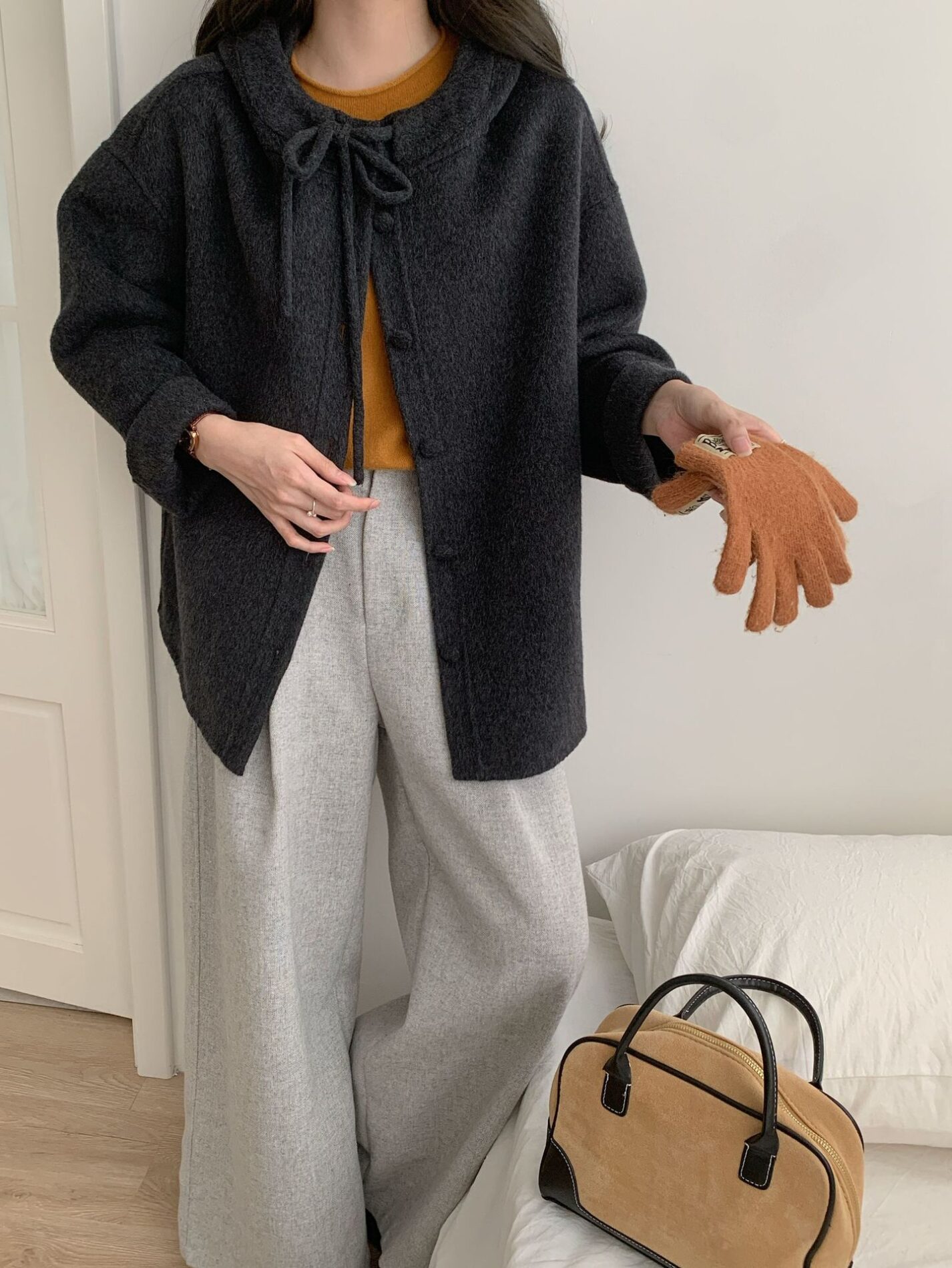 1461 Ribbon Collar Wool Jacket 3