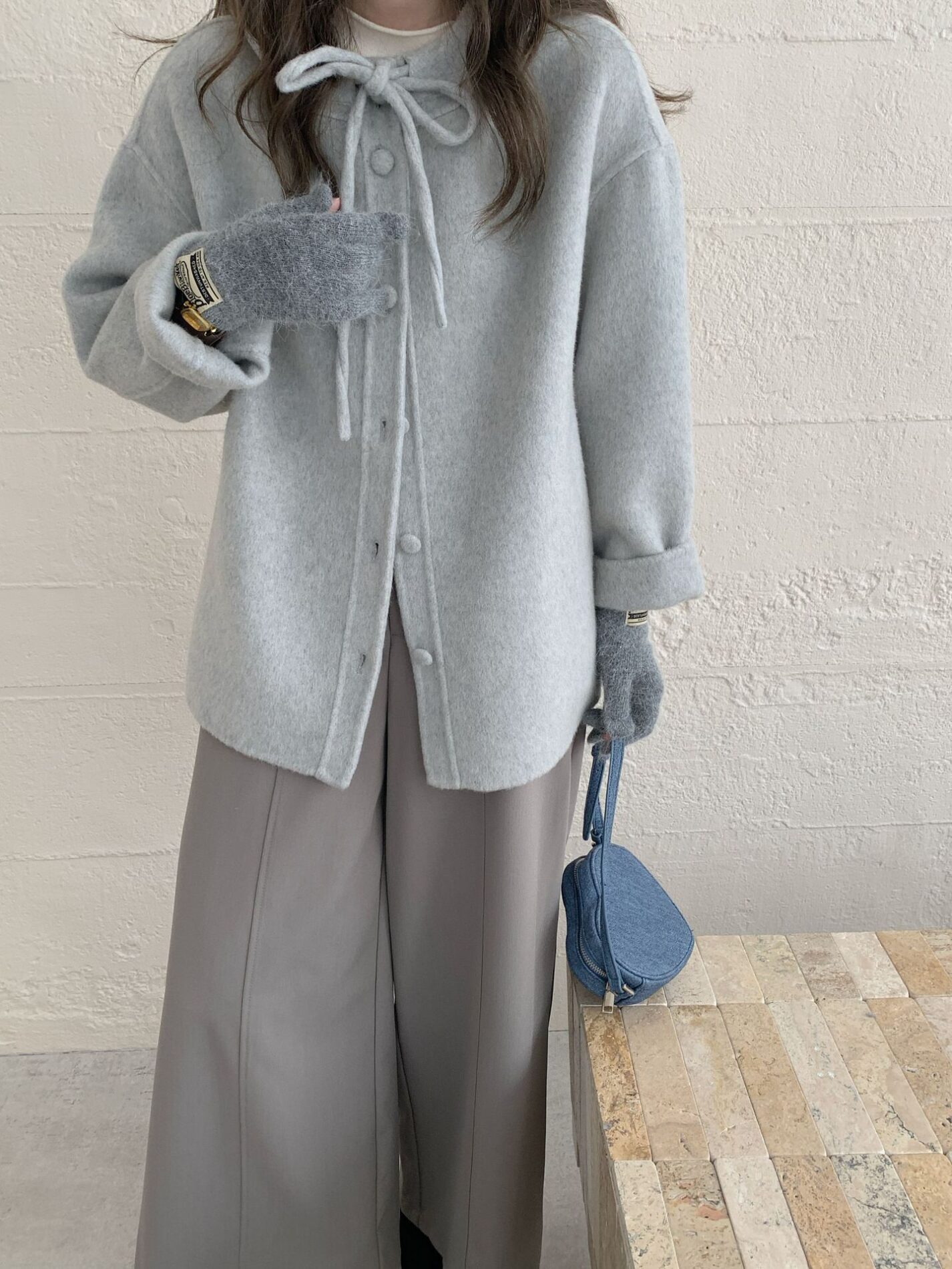 1461 Ribbon Collar Wool Jacket 6
