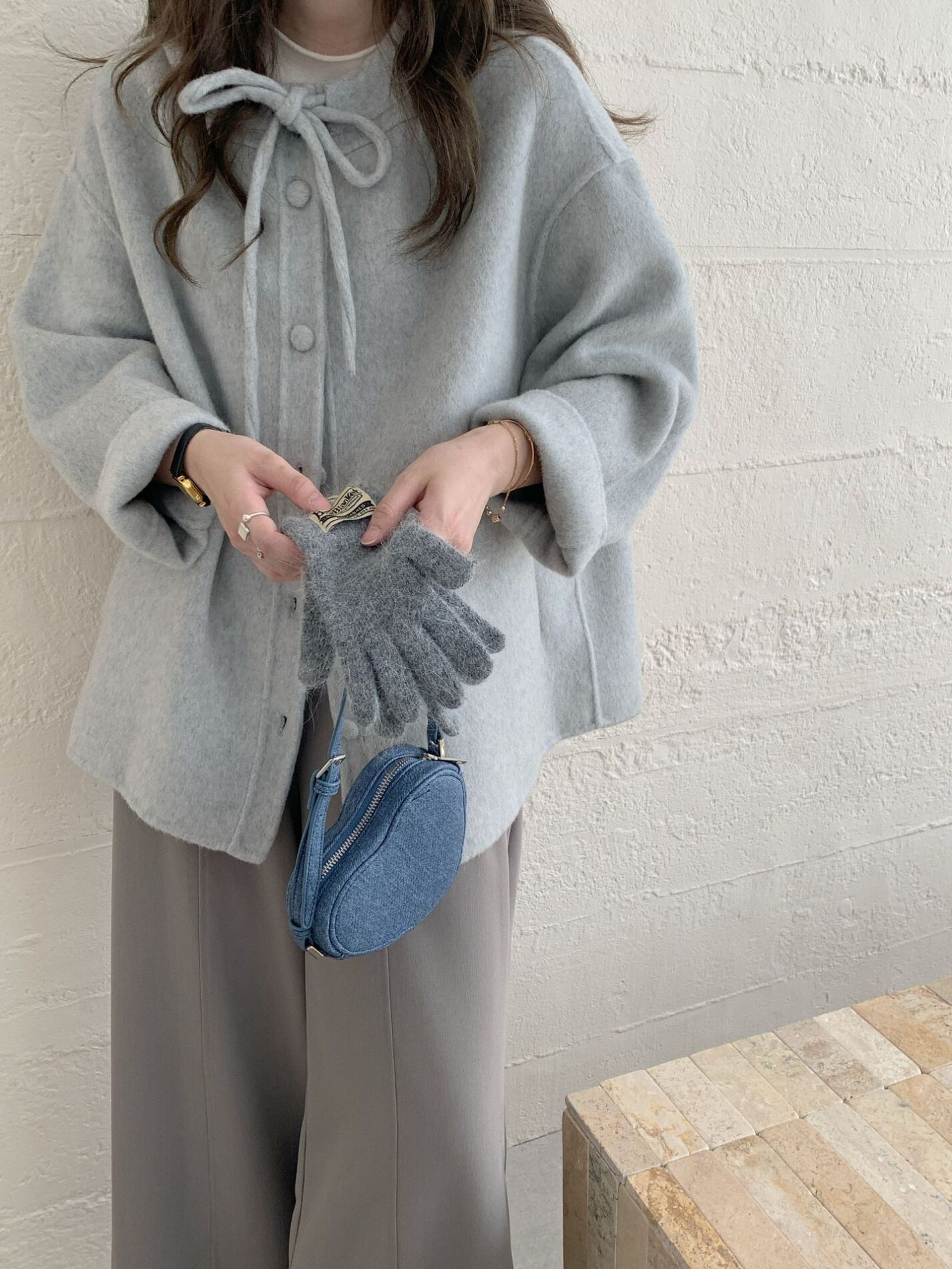 1461 Ribbon Collar Wool Jacket 8