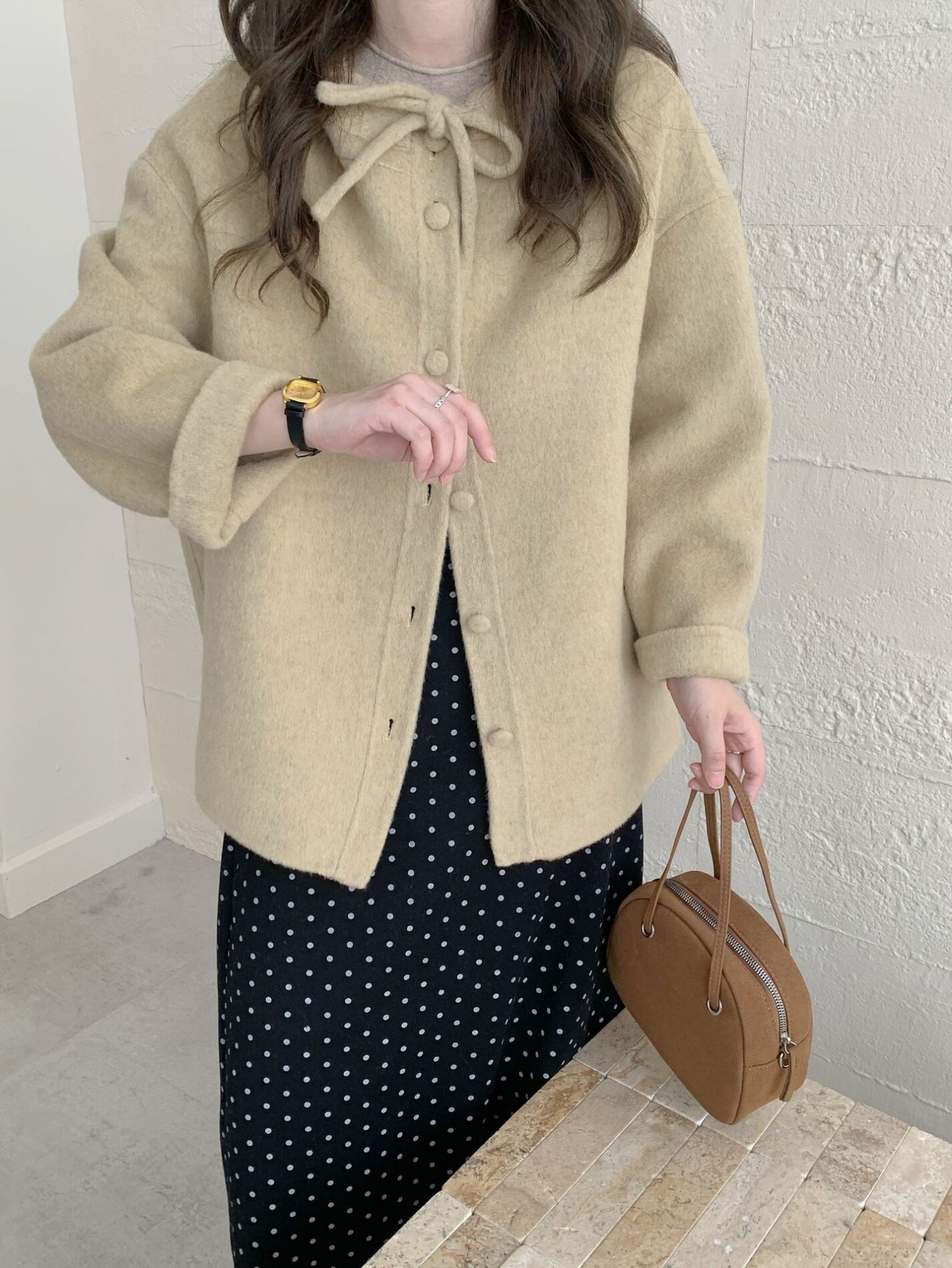1461 Ribbon Collar Wool Jacket