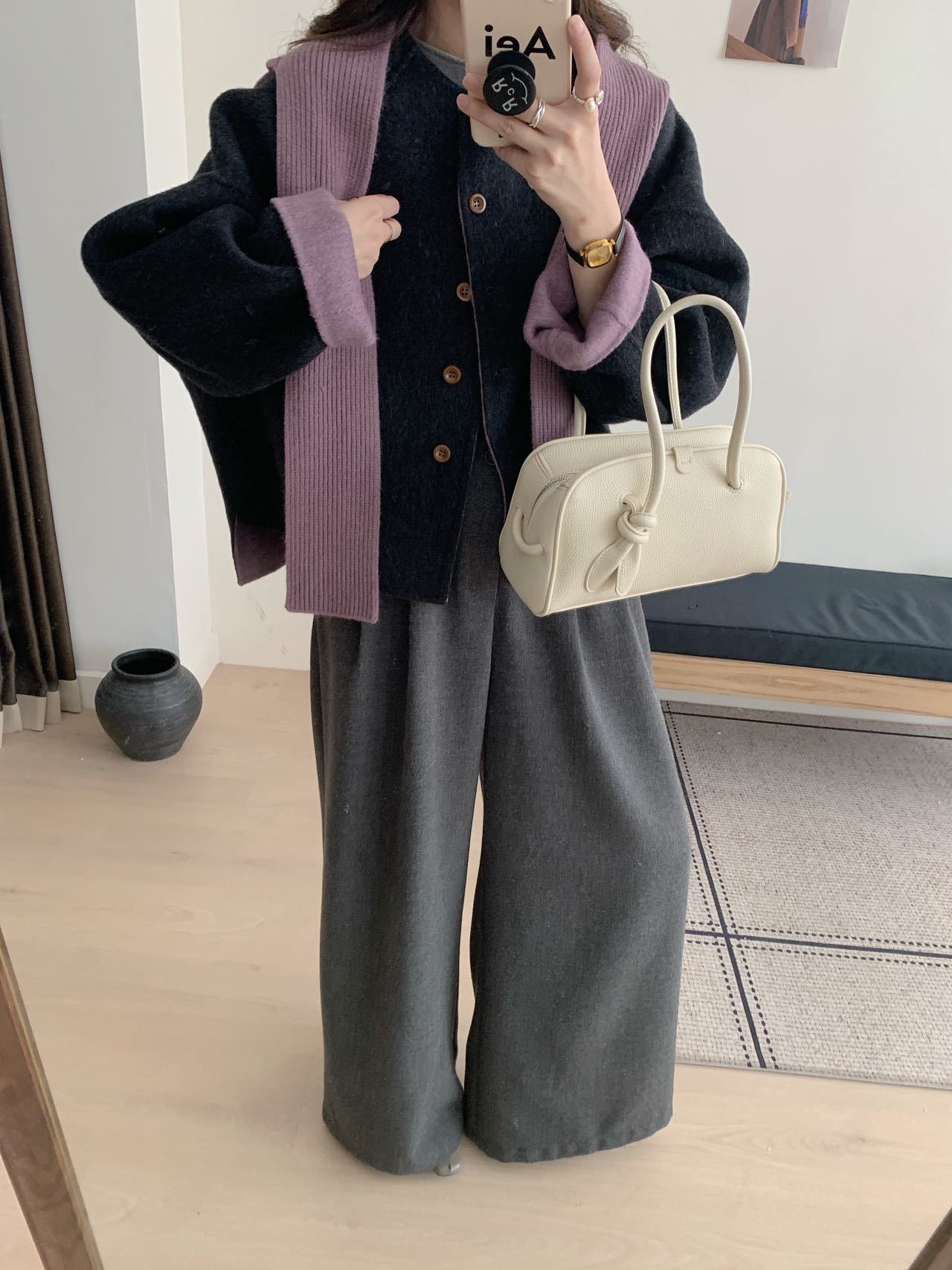 1462 Scarf Collar Wool Jacket 4