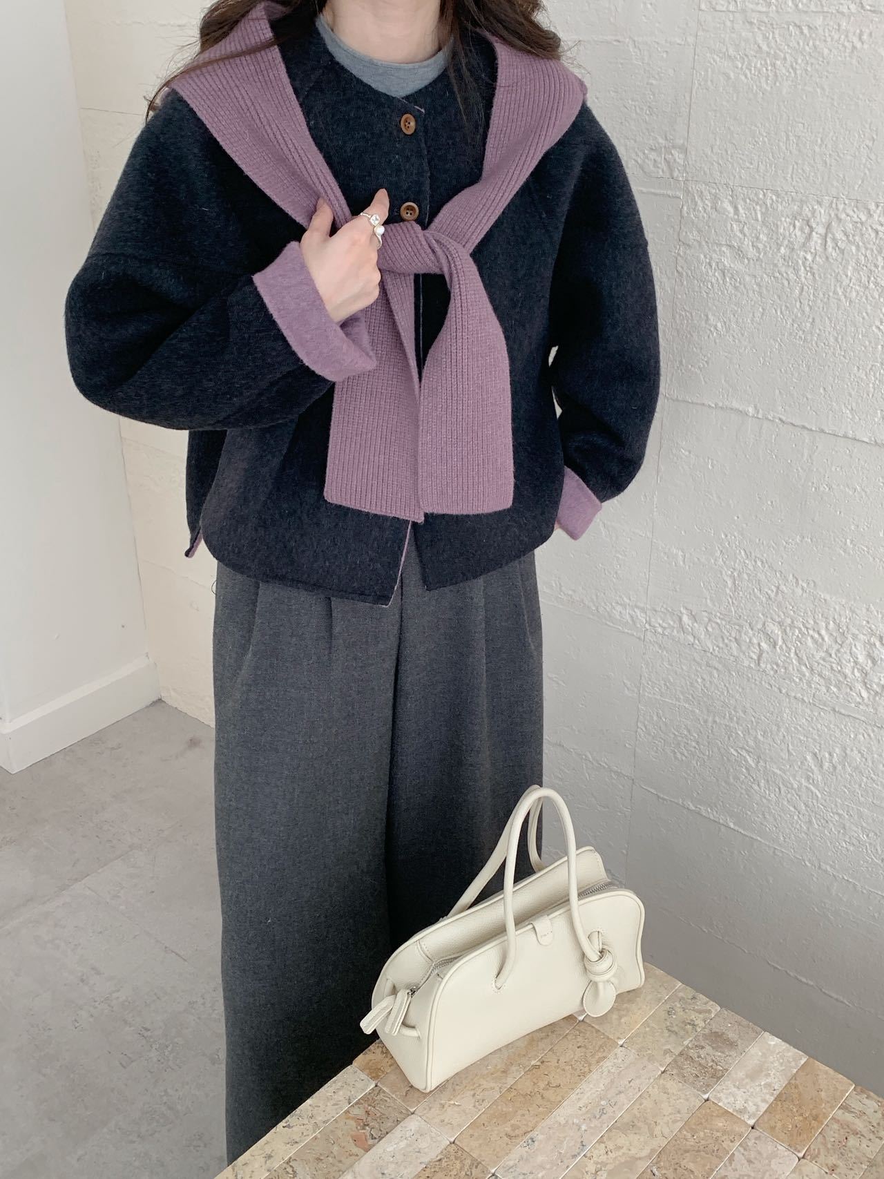 1462 Scarf Collar Wool Jacket 5