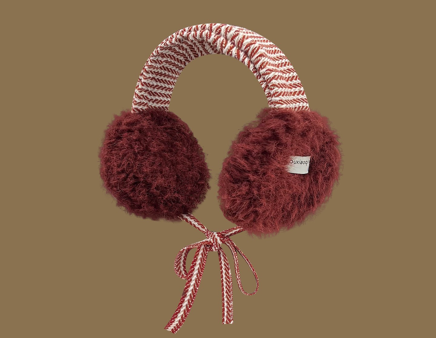 6140 Fuzzy Bow Earmuffs - Image 3